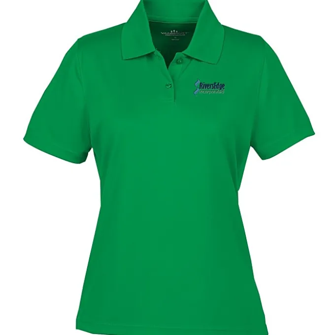 Vansport Omega Solid Mesh Tech Polo - Ladies' - Embroidered