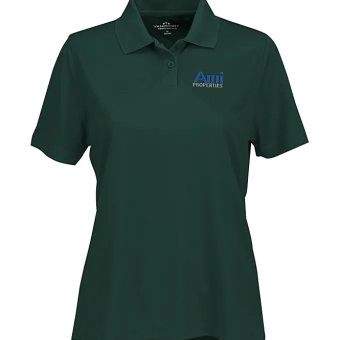 Vansport Omega Solid Mesh Tech Polo - Ladies' - Embroidered - 24 hr
