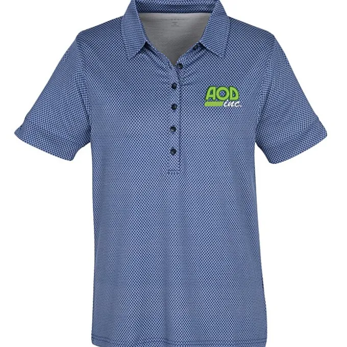 Vansport Pro Eagle Diamond Print Polo - Ladies'