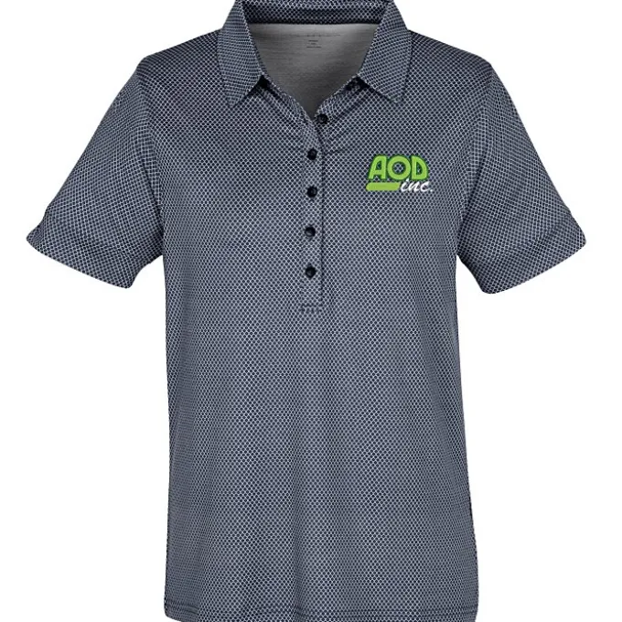 Vansport Pro Eagle Diamond Print Polo - Ladies'