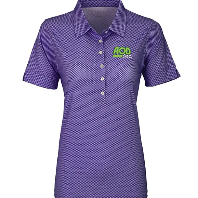 Vansport Pro Eagle Diamond Print Polo - Ladies'