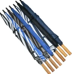 Vented Golf Umbrella with Wooden Handle - 58-inch Arc