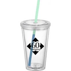 Victory Tumbler with Mood Straw - 16 oz.