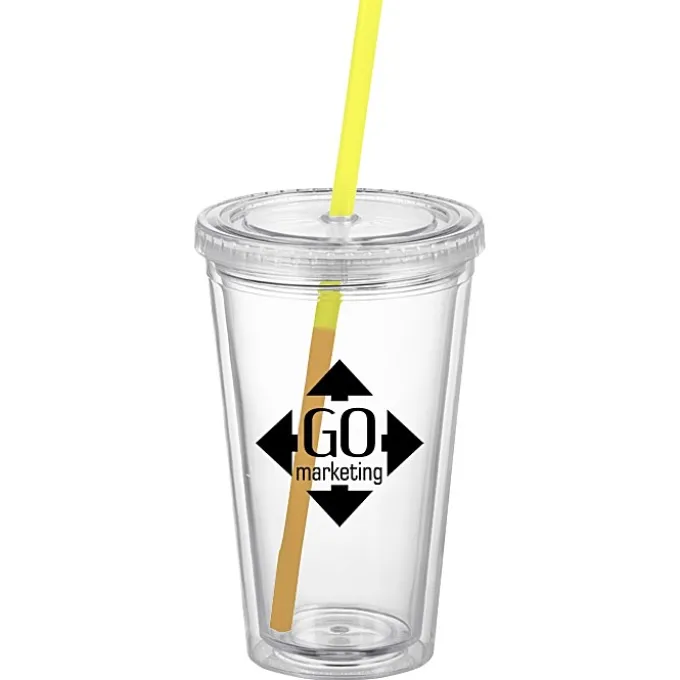 Victory Tumbler with Mood Straw - 16 oz.