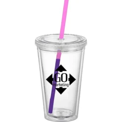 Victory Tumbler with Mood Straw - 16 oz.