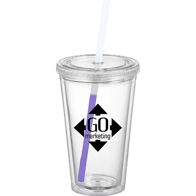 Victory Tumbler with Mood Straw - 16 oz.