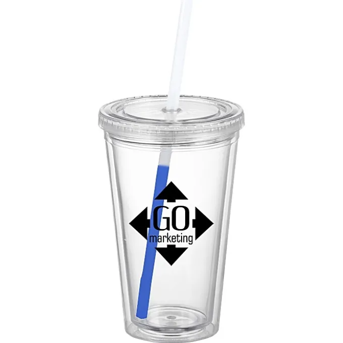 Victory Tumbler with Mood Straw - 16 oz.