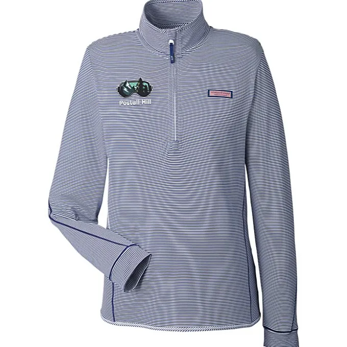 Vineyard Vines Microstripe Sankaty 1/2-Zip Pullover - Ladies'