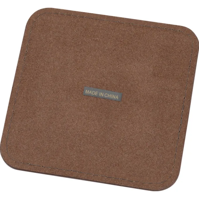Vintage Square Bonded Leather Coaster