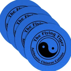 Vinyl Coasters - Set of Four - 4 inches Circle