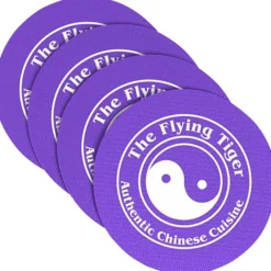 Vinyl Coasters - Set of Four - 4 inches Circle