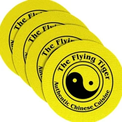 Vinyl Coasters - Set of Four - 4 inches Circle