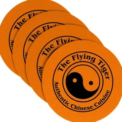 Vinyl Coasters - Set of Four - 4 inches Circle