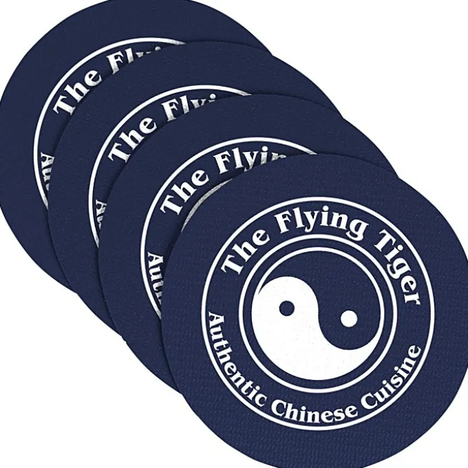 Vinyl Coasters - Set of Four - 4 inches Circle