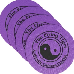 Vinyl Coasters - Set of Four - 4 inches Circle