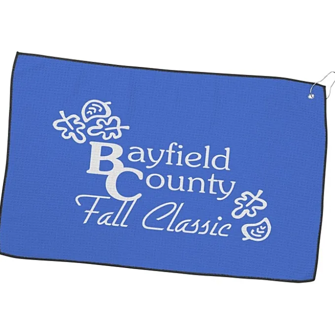 Waffle Knit Golf Towel - 16 inches x 26 inches - 24 hr