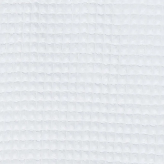 Waffle Weave Thigh Length Robe - White