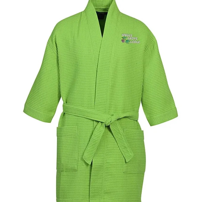 Waffle Weave Thigh Length Robe - Colors