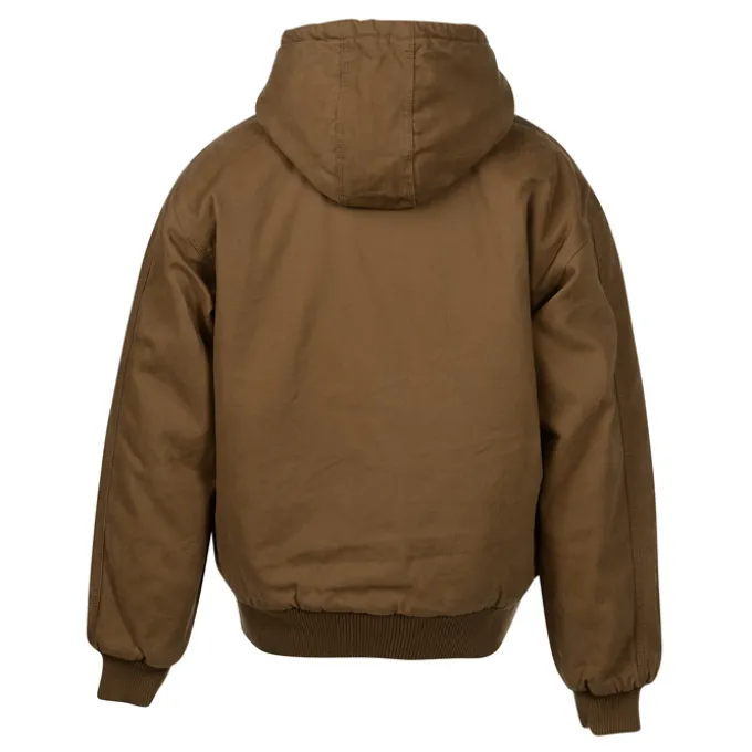 Washed Cotton Duck Insulated Hooded Jacket