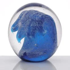 Wave Art Glass Paperweight