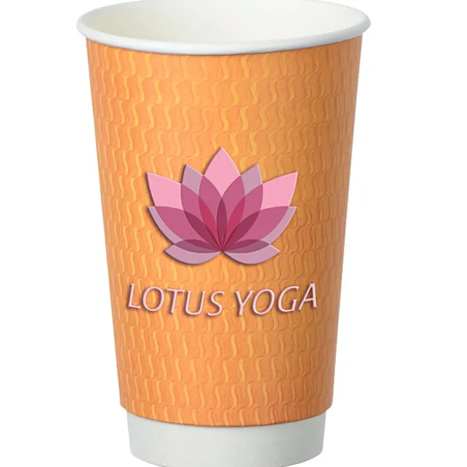 Waves Full Color Insulated Paper Cup - 16 oz.