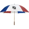 Windproof Golf Umbrella - Red / White / Blue - 64-inch Arc