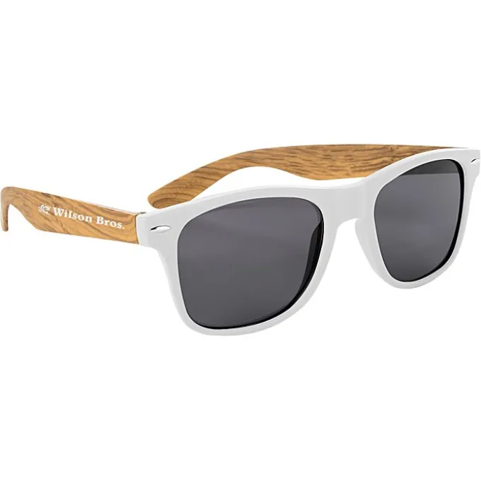 Wood Grain Beach Sunglasses - Sides - 24 hr