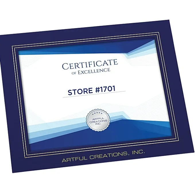 Wrapped Edge Certificate Frame - 8 1/2 inches x 11 inches