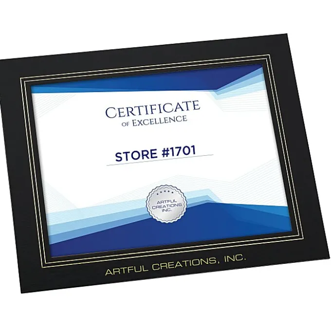 Wrapped Edge Certificate Frame - 8 1/2 inches x 11 inches