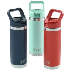 YETI Rambler Water Bottle with Straw Cap - 18 oz