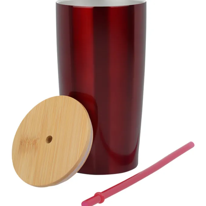 Yowie Vacuum Tumbler with Bamboo Lid & Straw - 18 oz