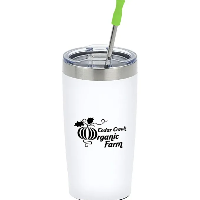 Yowie Vacuum Tumbler with Stainless Straw Set - 18 oz - Powder Coat