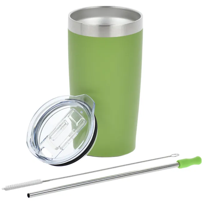 Yowie Vacuum Tumbler with Stainless Straw Set - 18 oz - Powder Coat