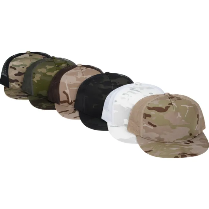 Yupoong Five Panel Classic Mesh Trucker Cap - Camo - Full Color