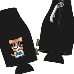 Zip-up Bottle Koozie® Cooler with Opener